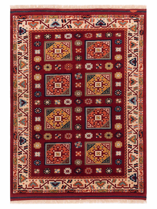 Pasha Turkish Shirwan  Red Ivory Traditional