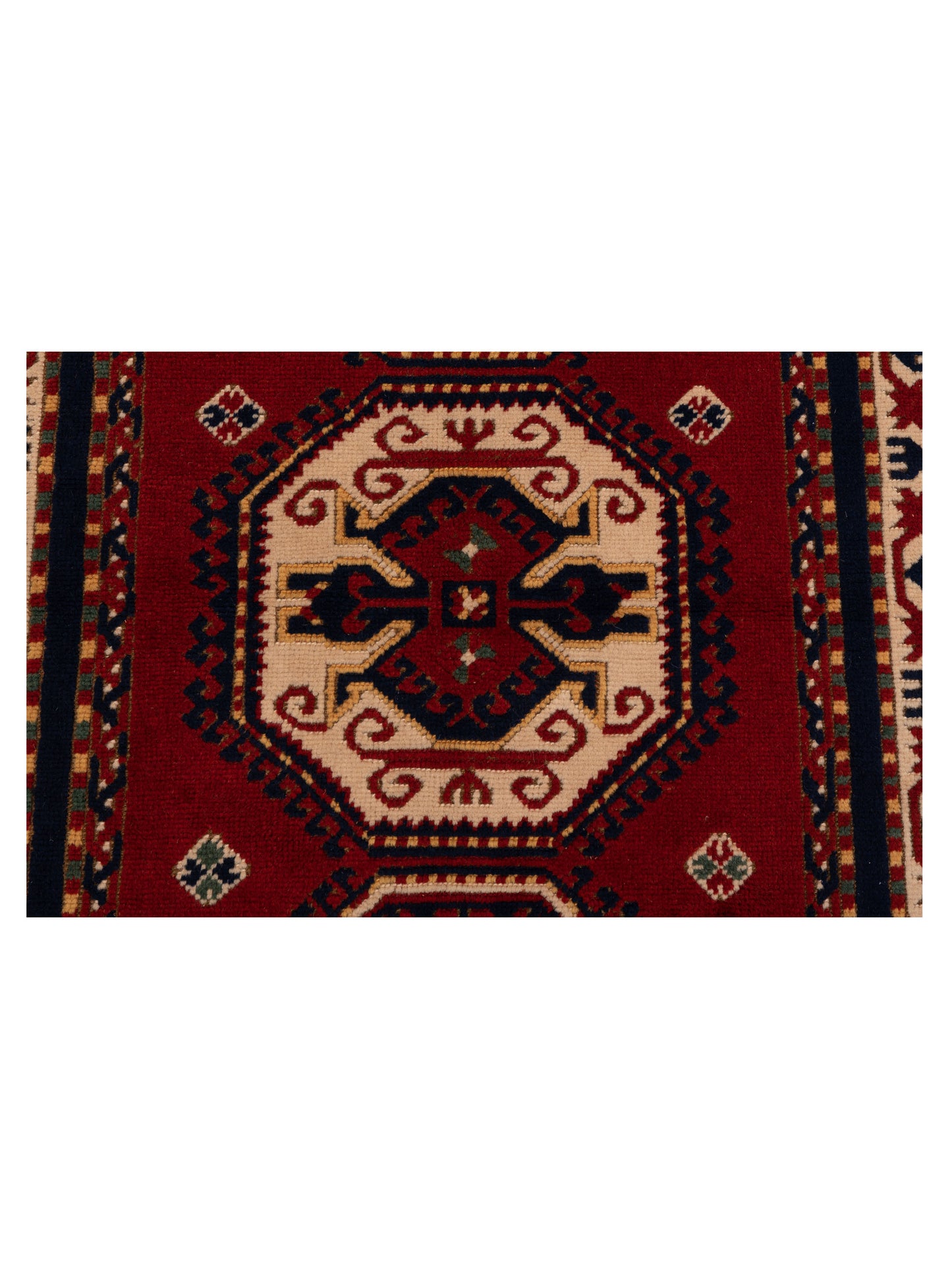 Shirvara Red Ivory 4x5.3 Hand Knotted Rug
