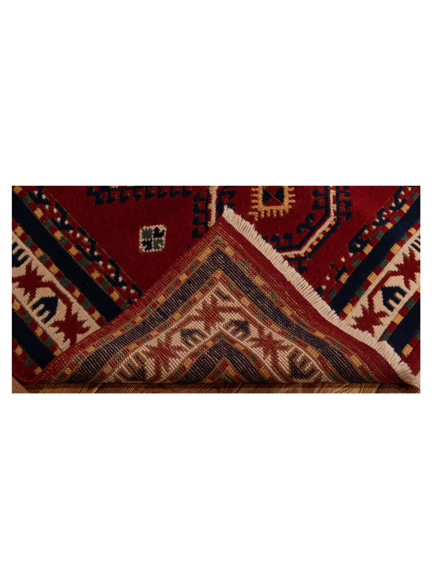 Shirvara Red Ivory 4x5.3 Hand Knotted Rug