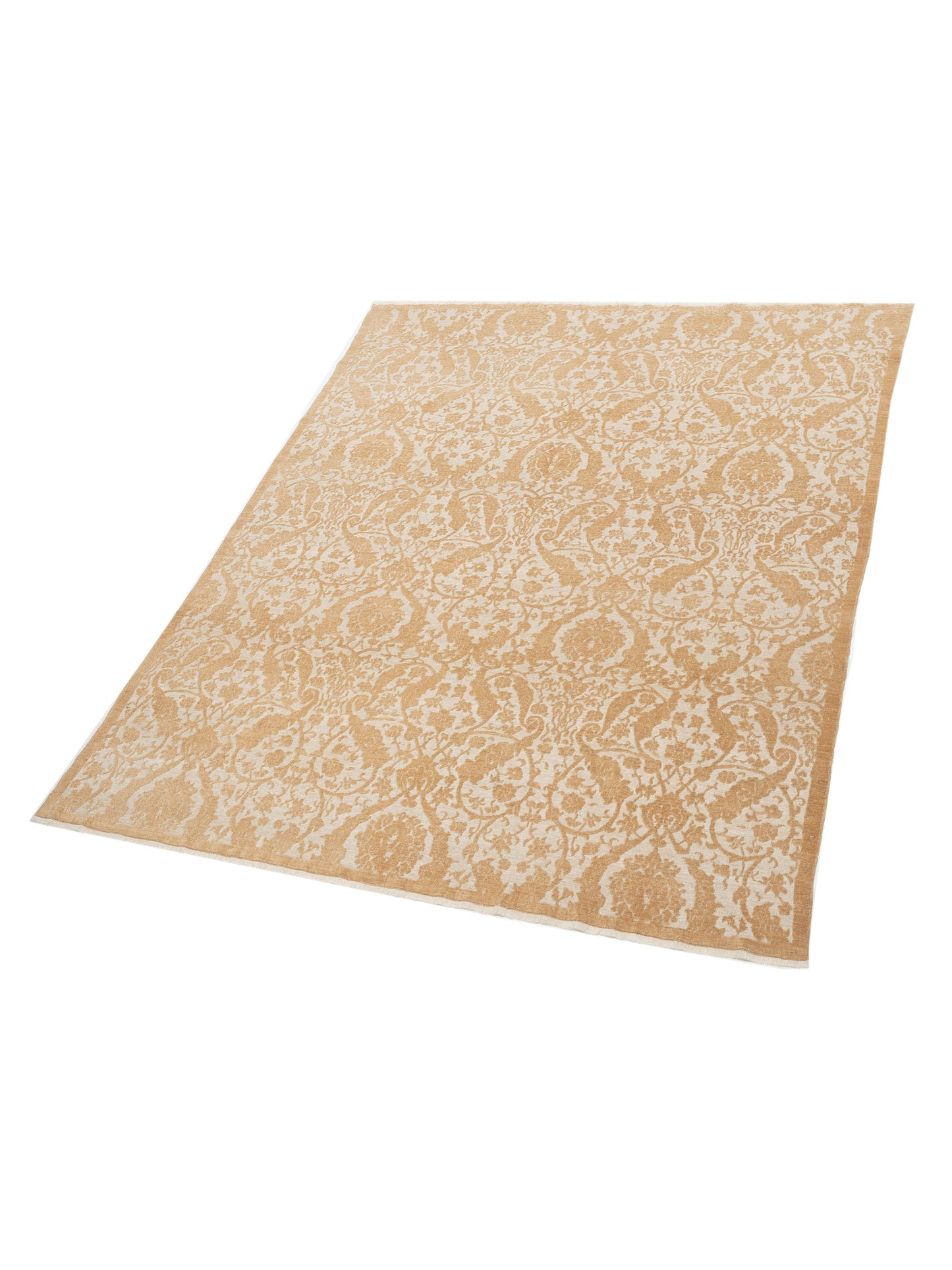 Defnera Ivory Gold 8.1x9.10 Hand Knotted Rug