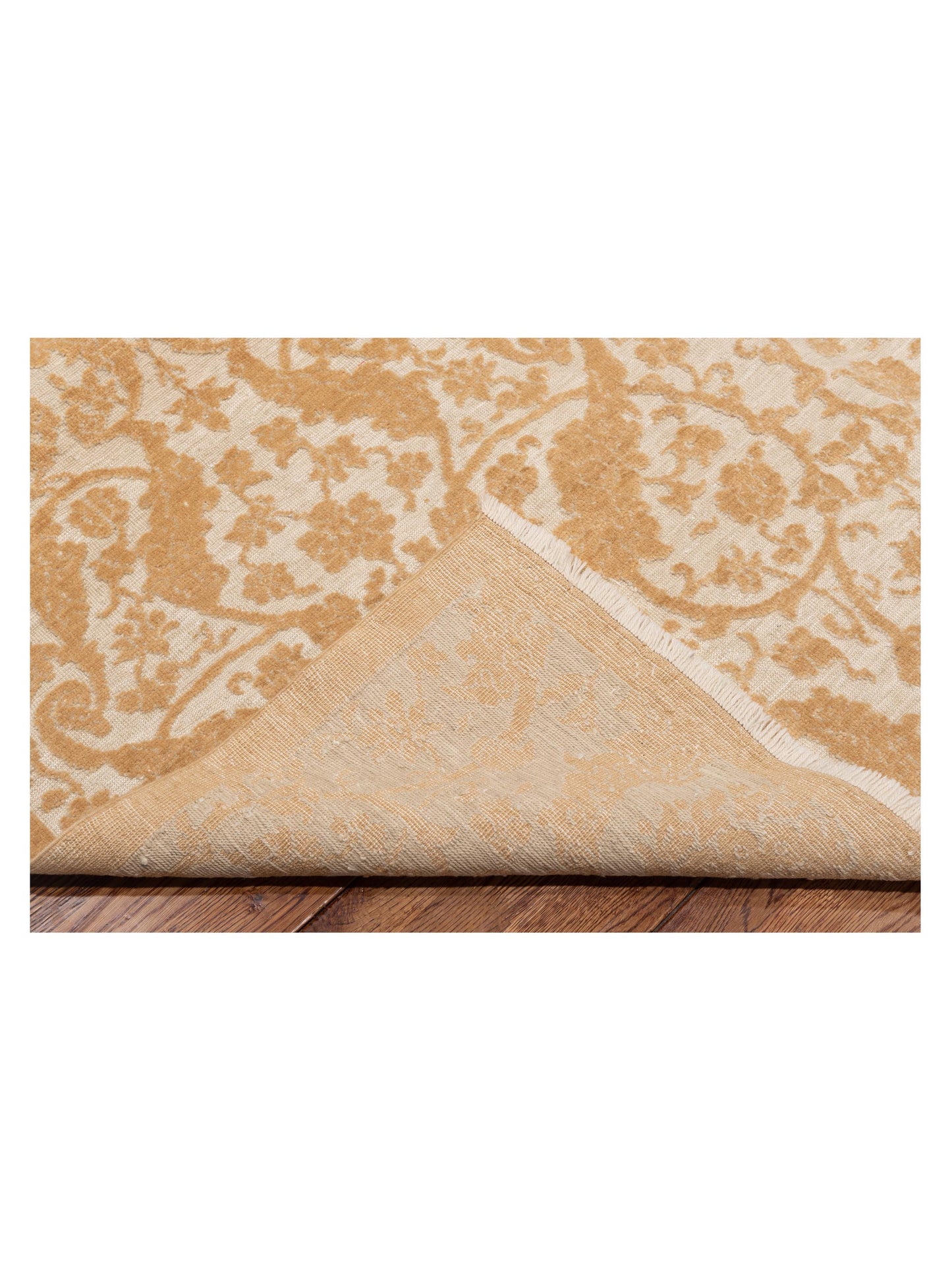 Defnera Ivory Gold 8.1x9.10 Hand Knotted Rug
