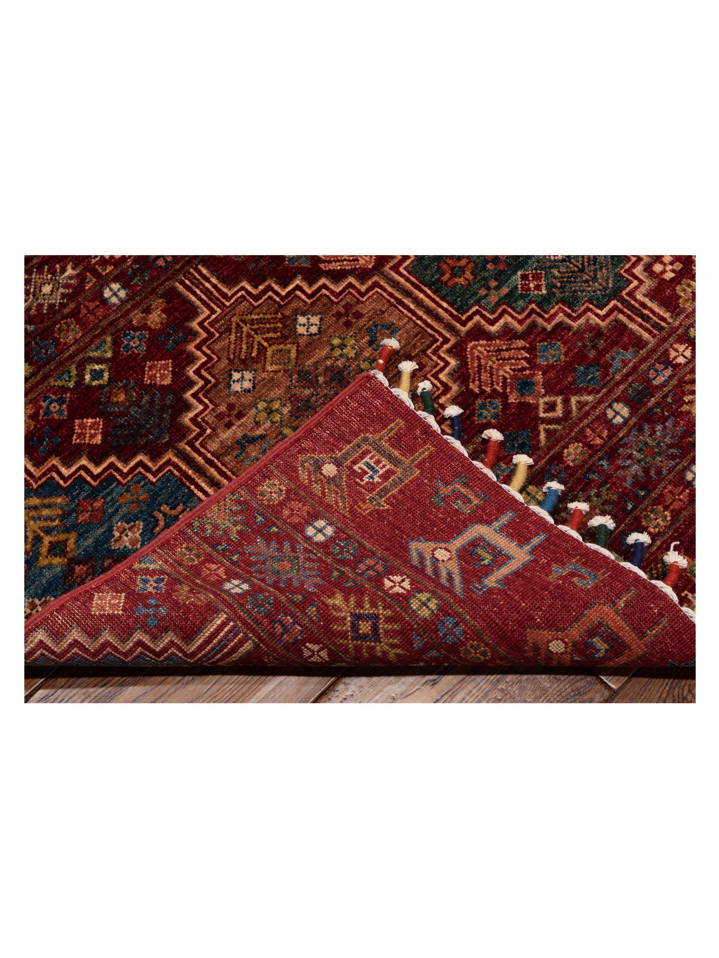 Khoraya Red Red 10x13.2 Hand Knotted Rug