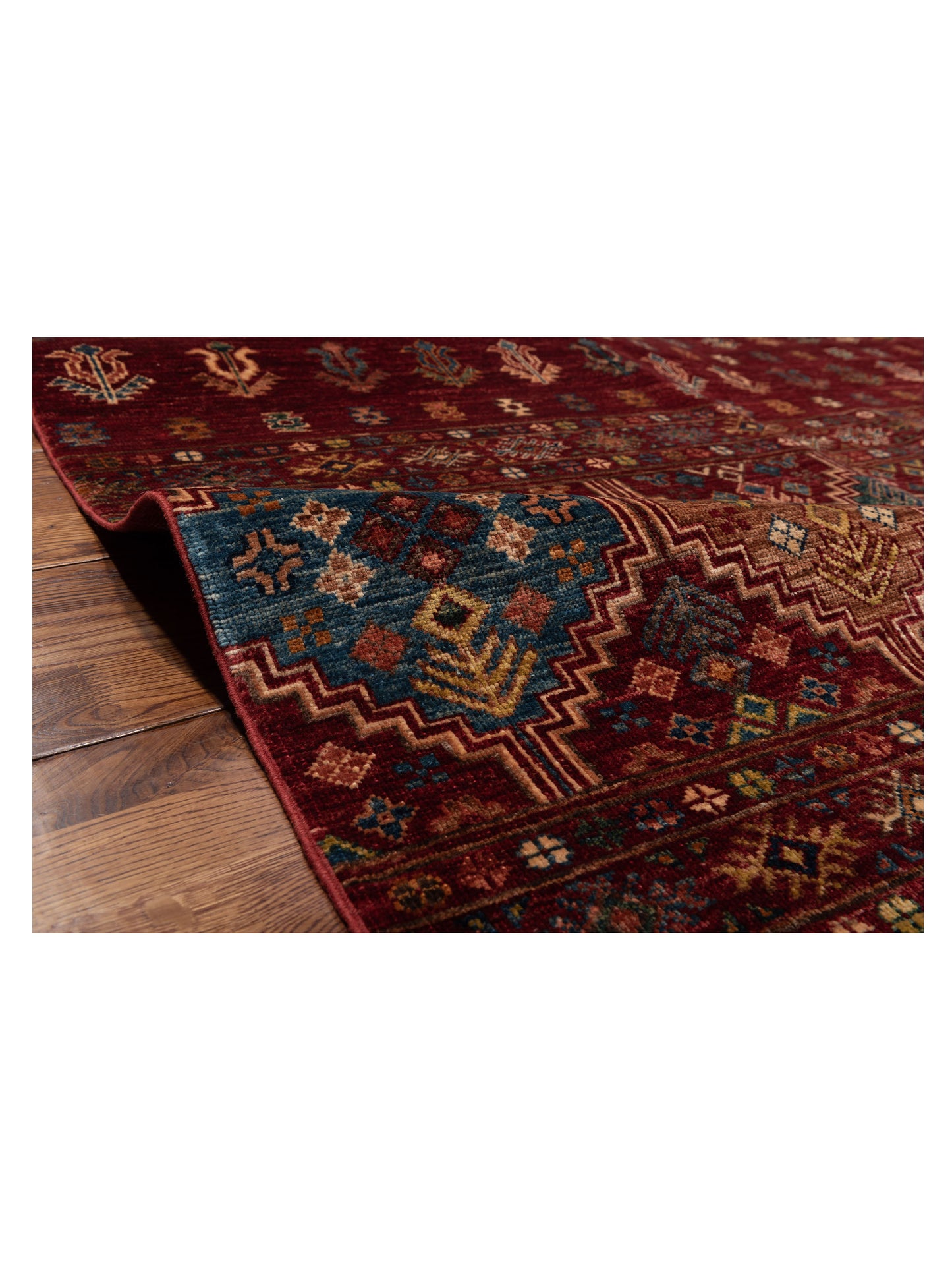 Khoraya Red Red 10x13.2 Hand Knotted Rug