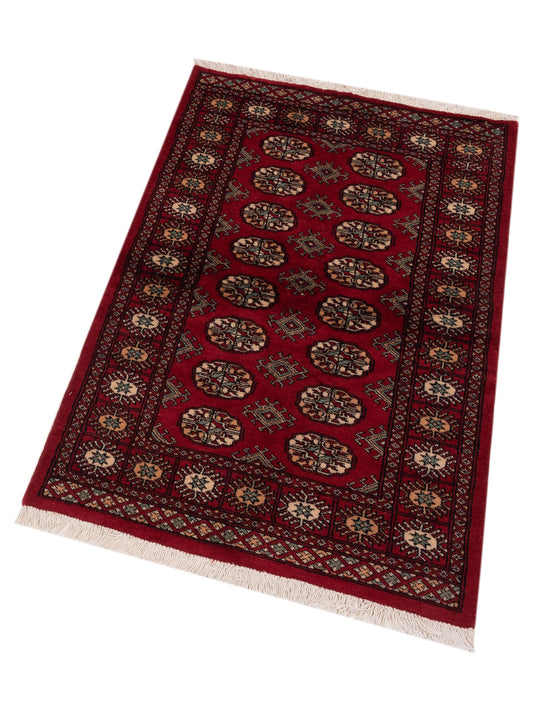 Bokhara Red Red 3.1x5.2 Hand Knotted Rug