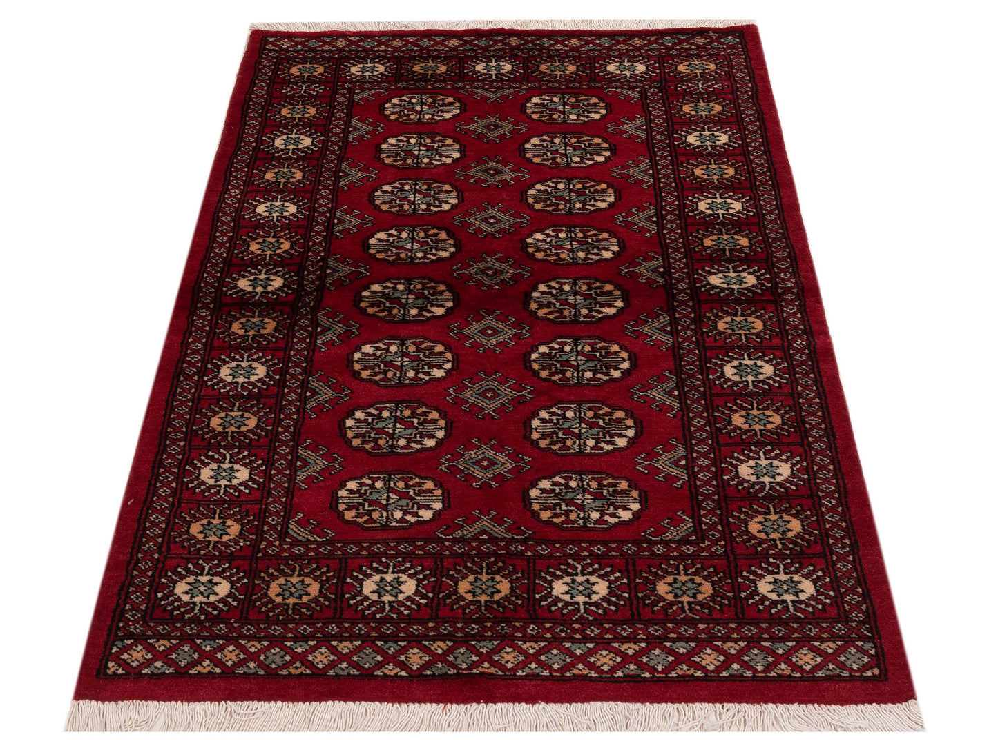 Bokhara Red Red 3.1x5.2 Hand Knotted Rug