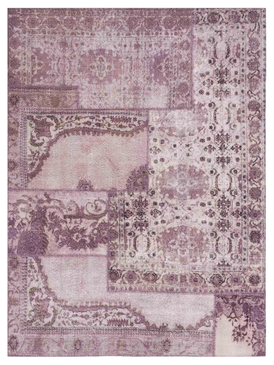Pasha Turkish Vestige Patchwork  Purple  Contemporary
