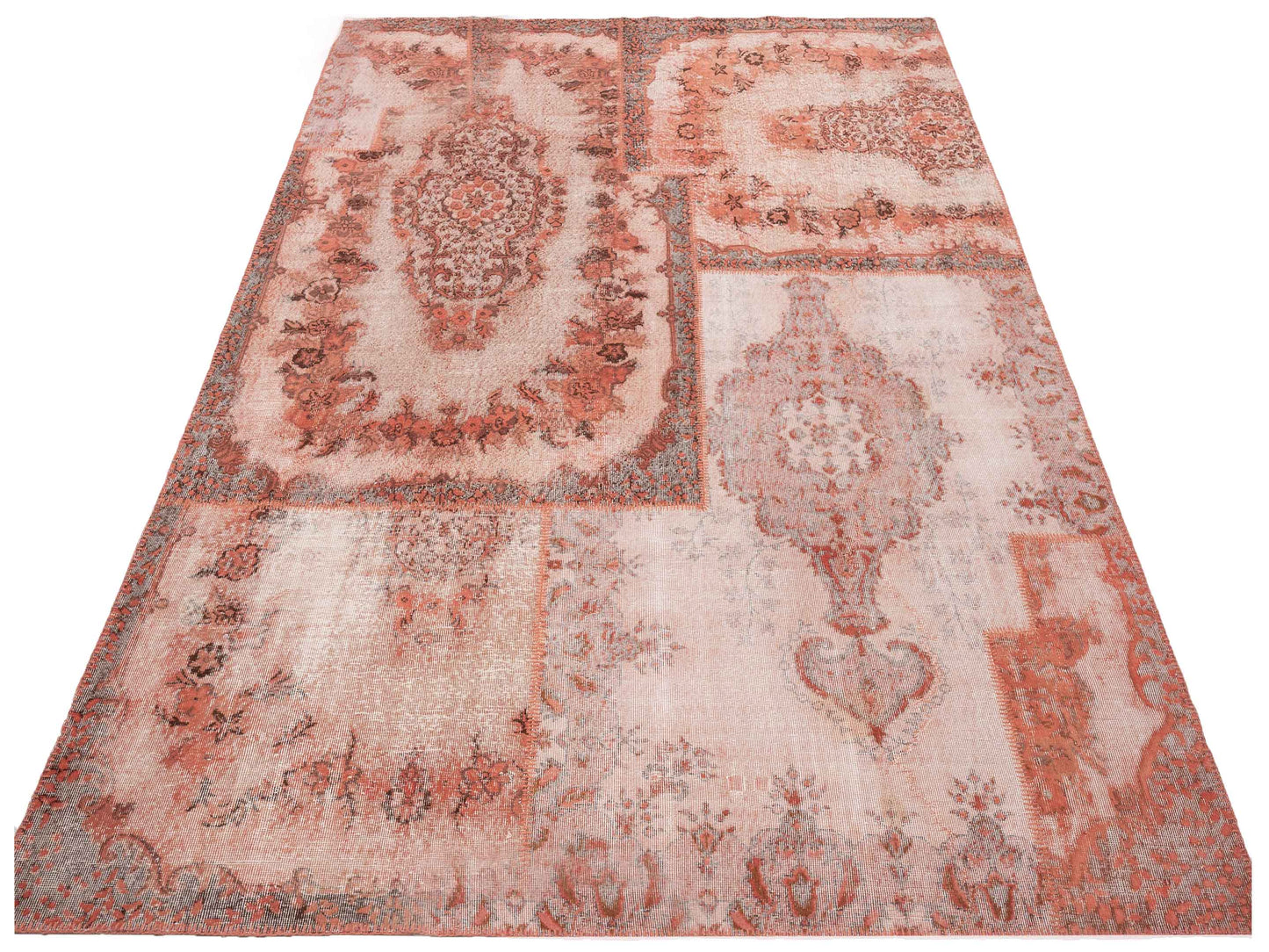 Patchwork Pink 9.1x12 Hand Knotted Rug