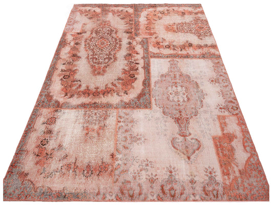 Patchwork Pink 9.1x12 Hand Knotted Rug