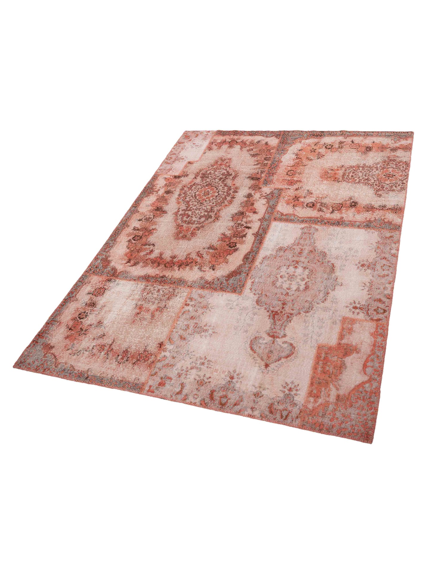 Patchwork Pink 9.1x12 Hand Knotted Rug
