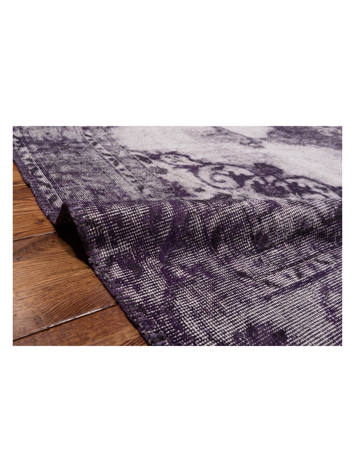 Patchwork Purple 10x13.11 Hand Knotted Rug