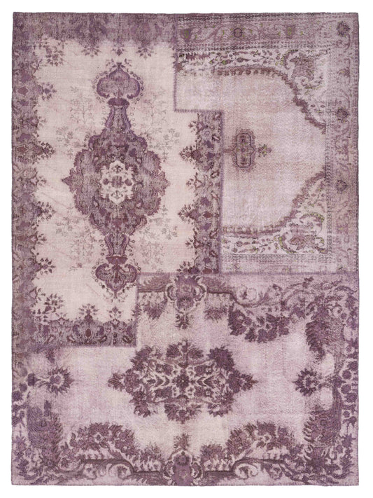 Pasha Turkish Vestige Patchwork  Purple  Contemporary