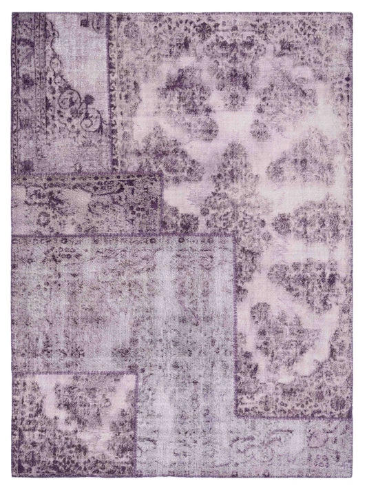Pasha Turkish Vestige Patchwork  Purple  Contemporary