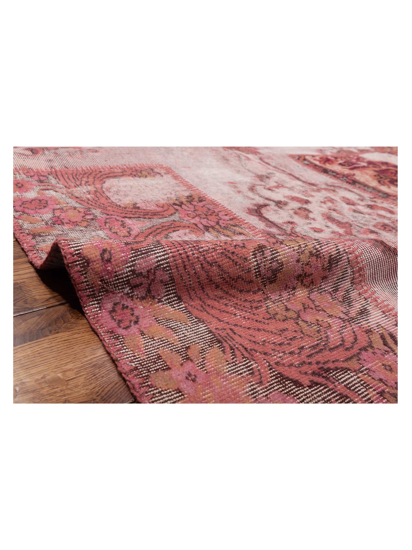 Patchwork Pink 9.1x12 Hand Knotted Rug