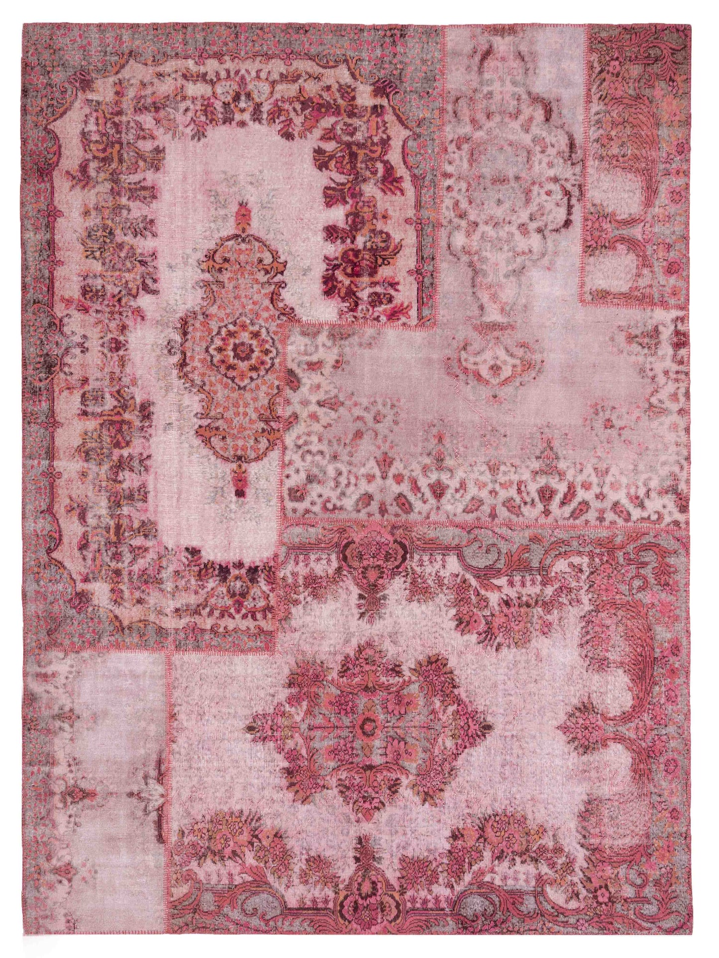 Pasha Turkish Vestige Patchwork  Pink  Contemporary