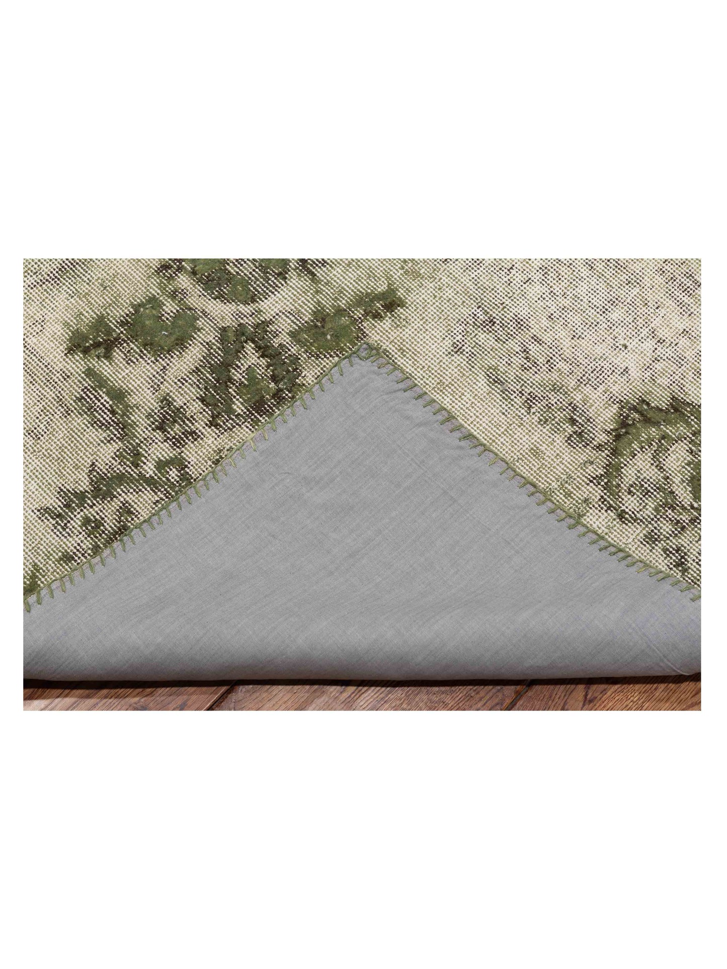 Patchwork Green 9.1x12 Hand Knotted Rug