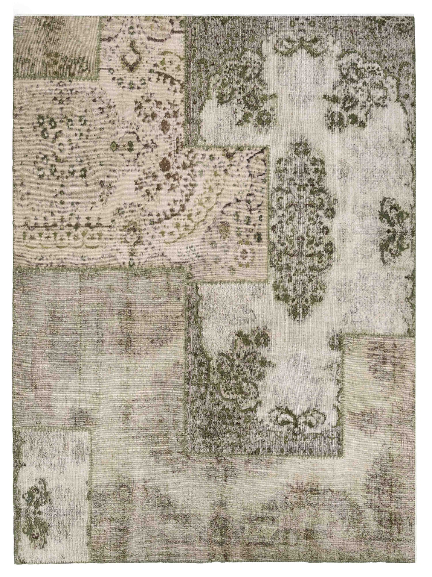 Pasha Turkish Vestige Patchwork  Green  Contemporary