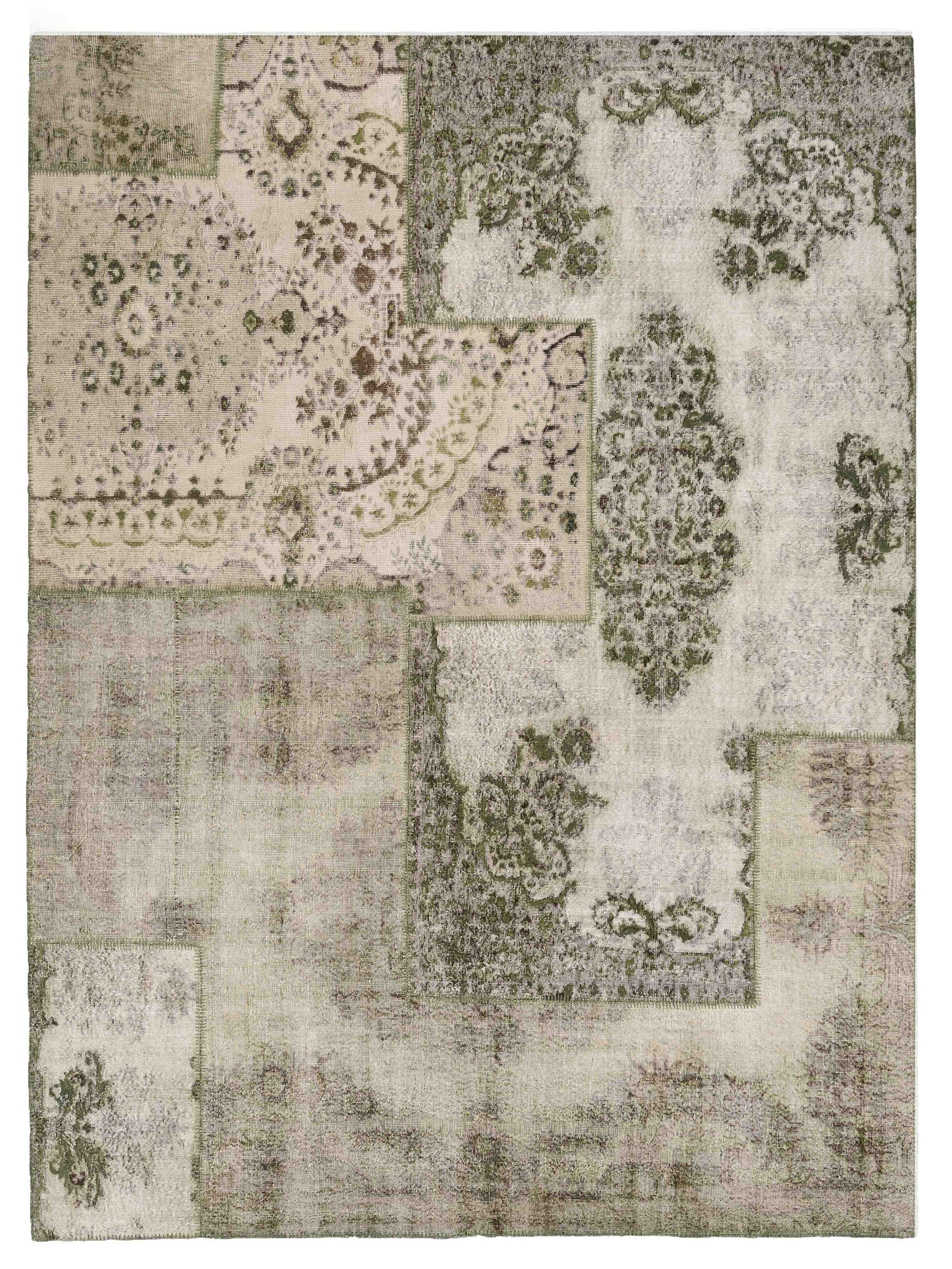 Pasha Turkish Vestige Patchwork  Green  Contemporary