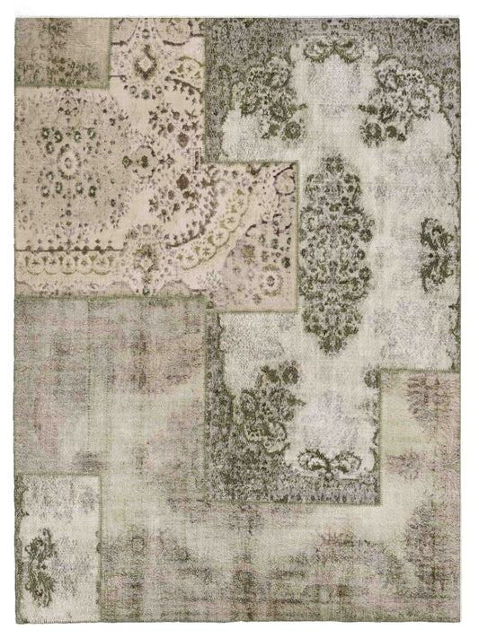 Pasha Turkish Vestige Patchwork  Green  Contemporary