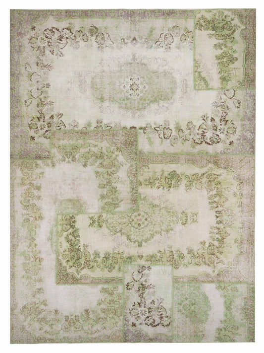 Pasha Turkish Vestige Patchwork  Green  Contemporary