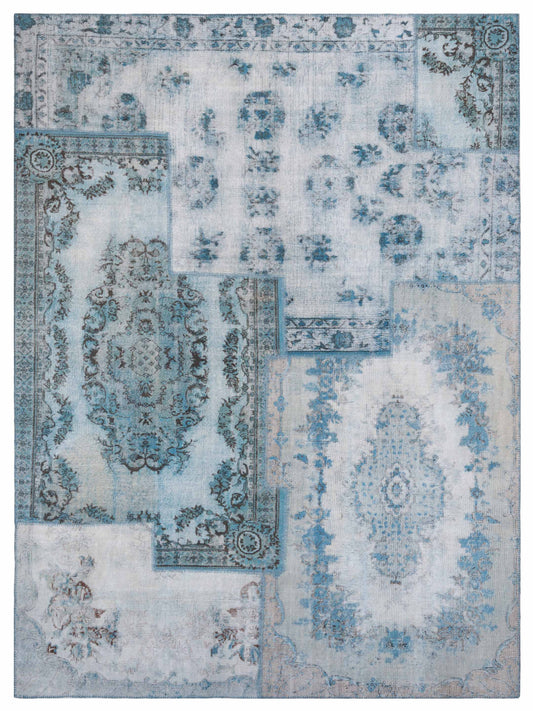 Pasha Turkish Vestige Patchwork  Blue  Contemporary