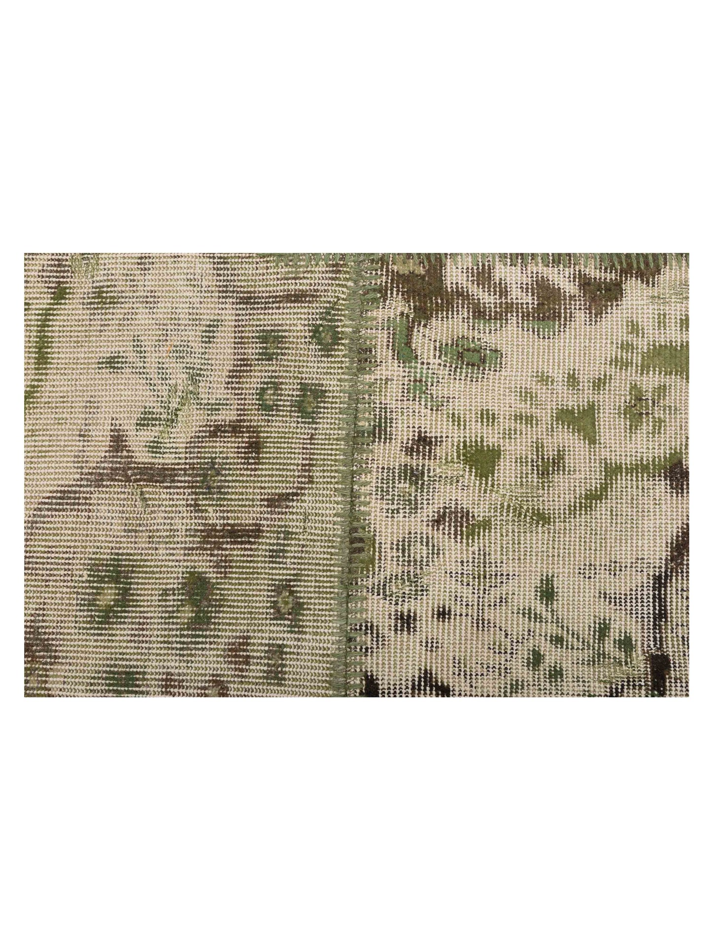 Patchwork Green 8.1x10 Hand Knotted Rug