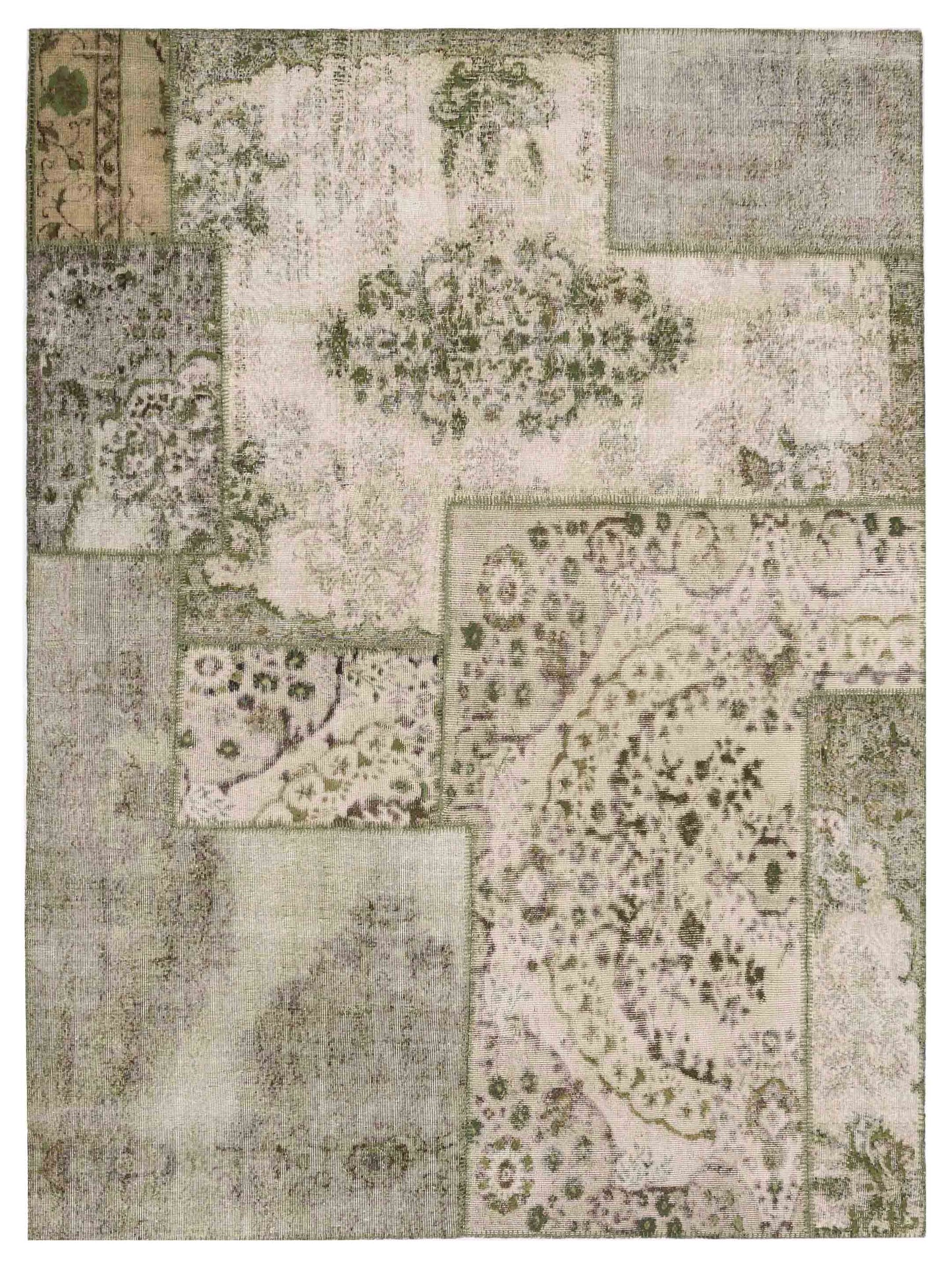 Pasha Turkish Vestige Patchwork  Green  Contemporary