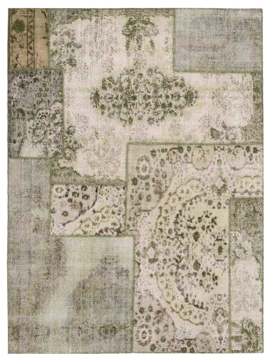 Pasha Turkish Vestige Patchwork  Green  Contemporary