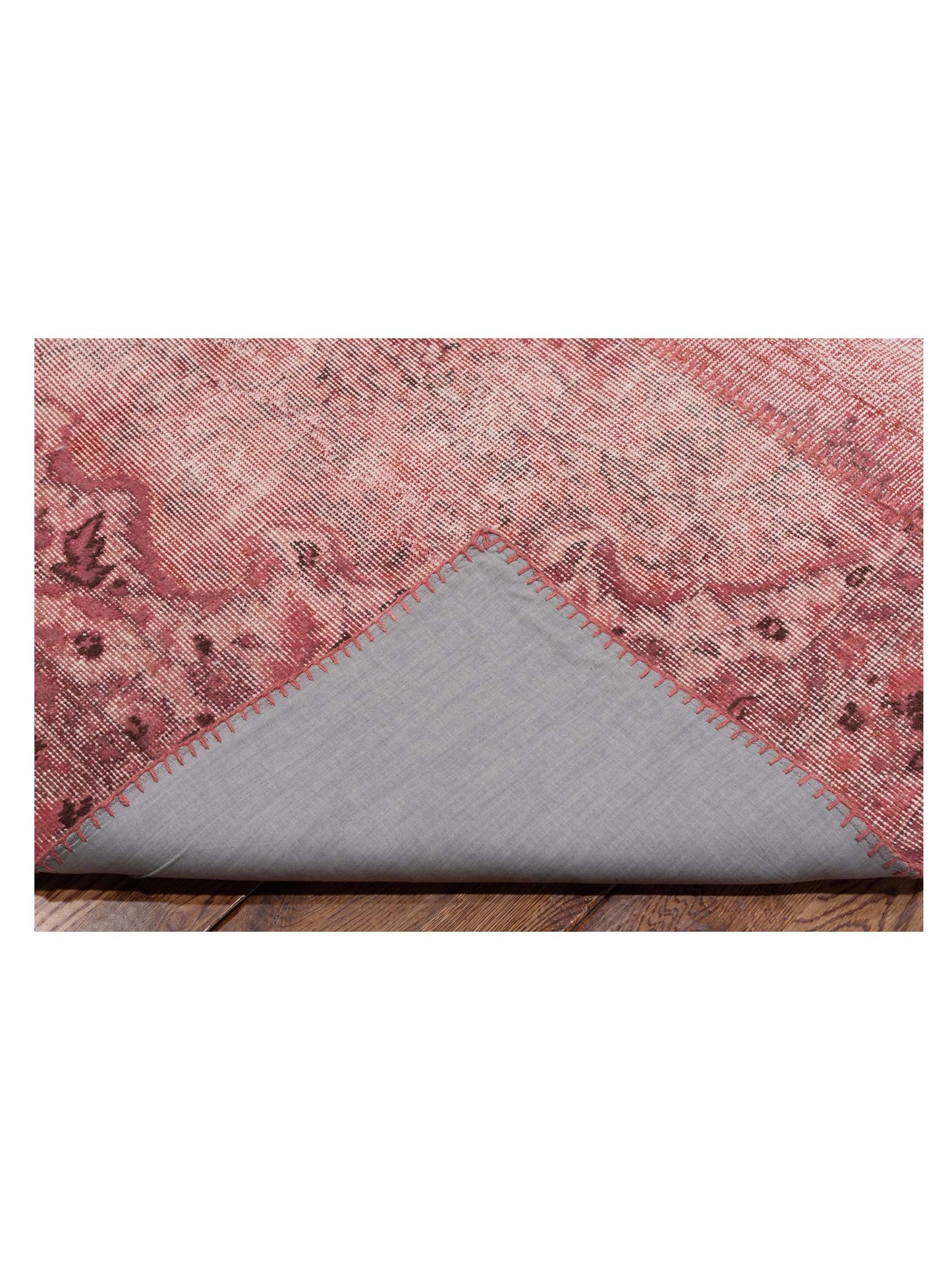 Patchwork Pink 10.1x13.11 Hand Knotted Rug
