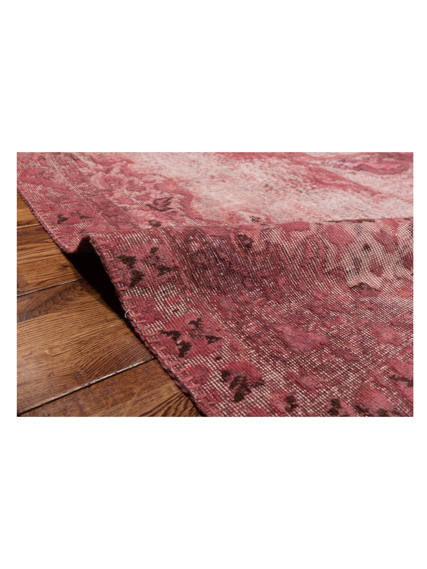 Patchwork Pink 10.1x13.11 Hand Knotted Rug