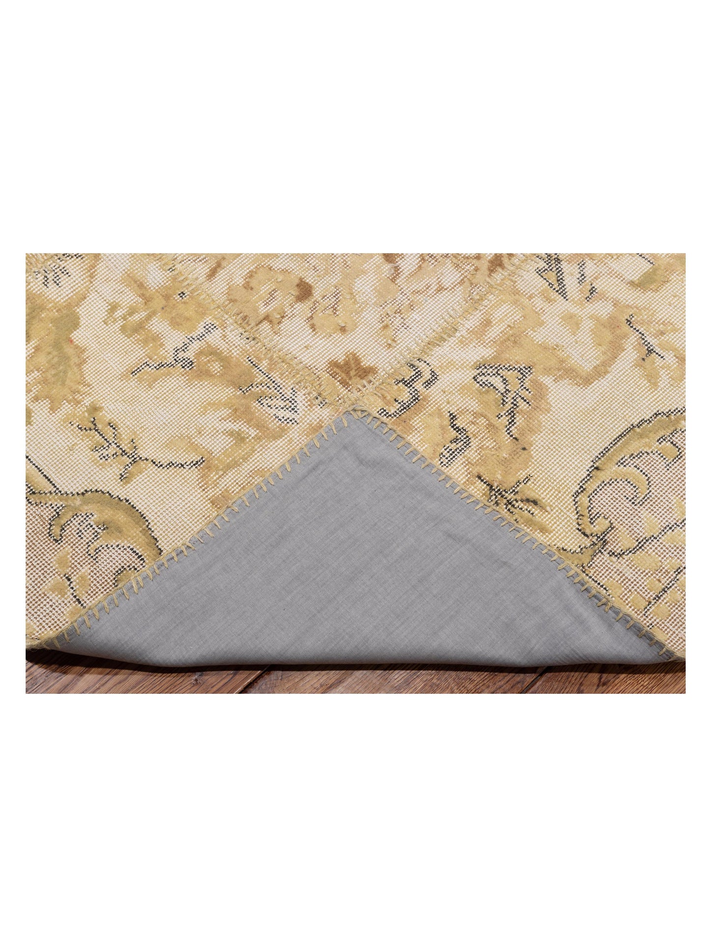 Patchwork Light Green 10.1x13.11 Hand Knotted Rug