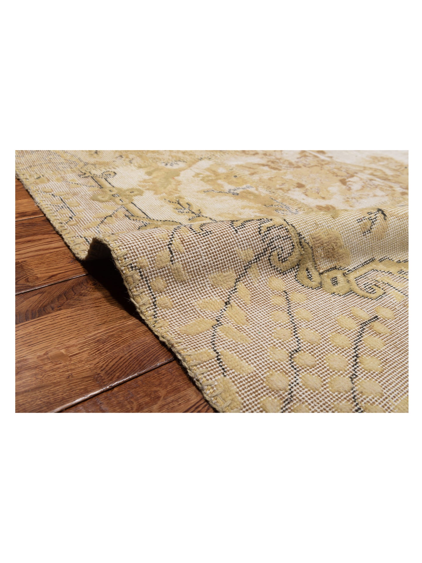 Patchwork Light Green 10.1x13.11 Hand Knotted Rug