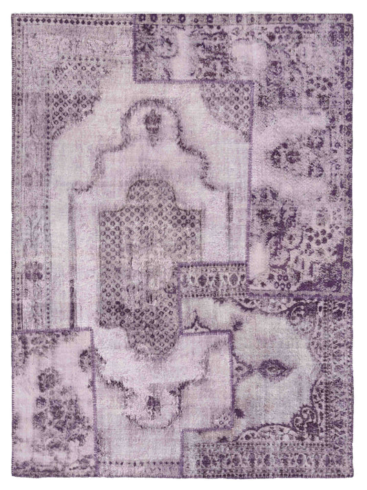 Pasha Turkish Vestige Patchwork  Purple  Contemporary