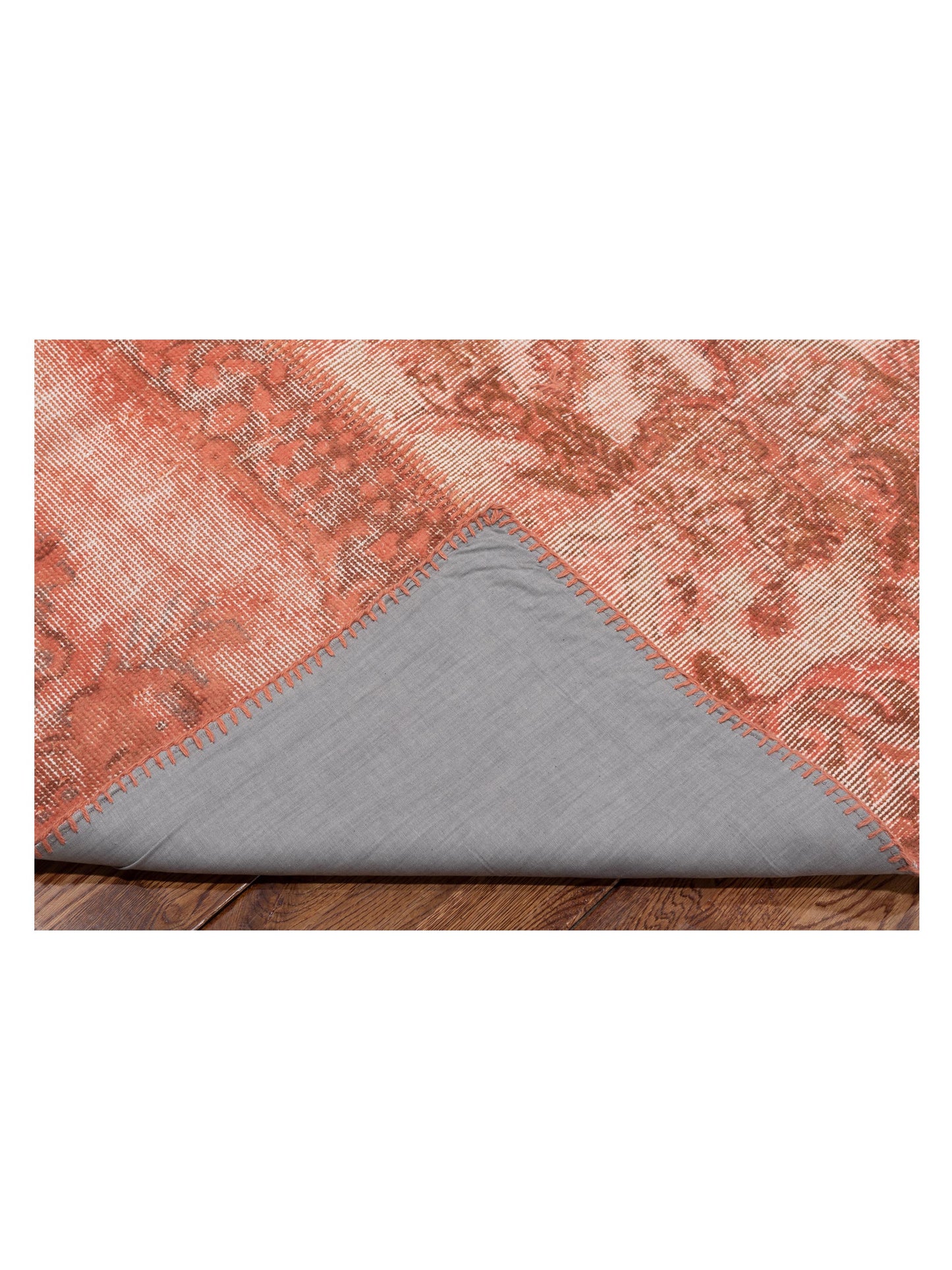 Patchwork Coral 10.1x13.1 Hand Knotted Rug