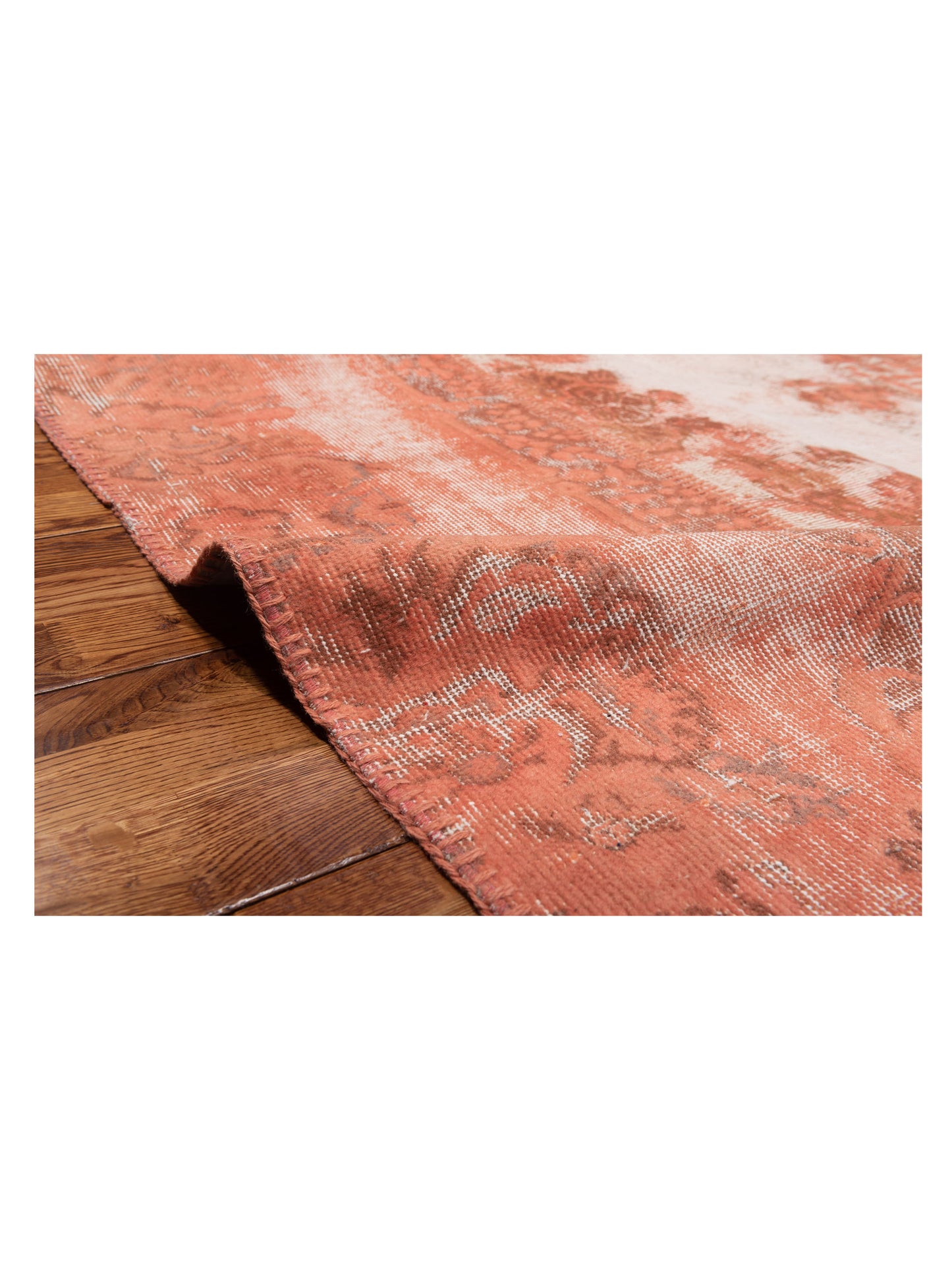 Patchwork Coral 10.1x13.1 Hand Knotted Rug