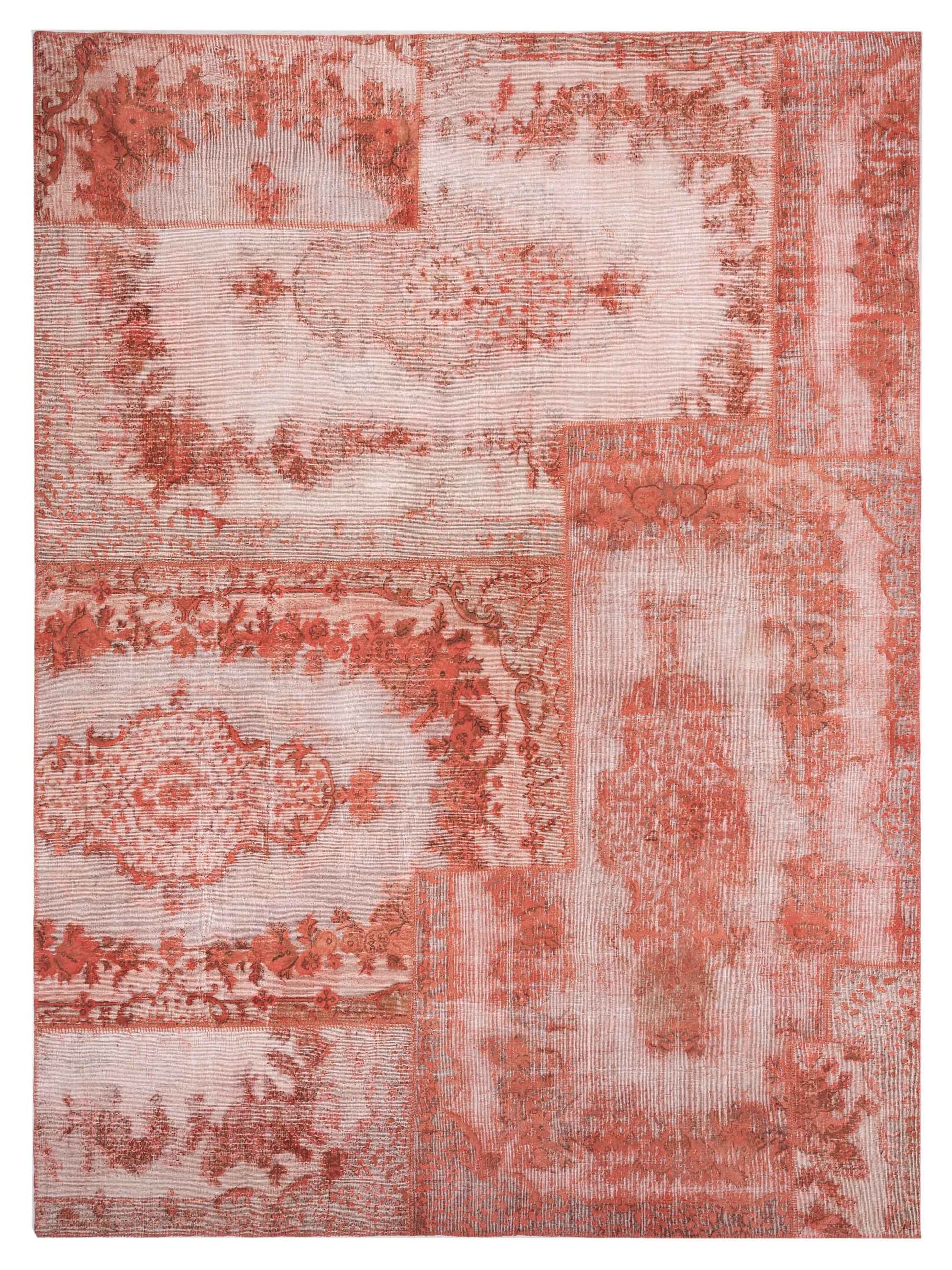 Pasha Turkish Vestige Patchwork  Coral  Contemporary