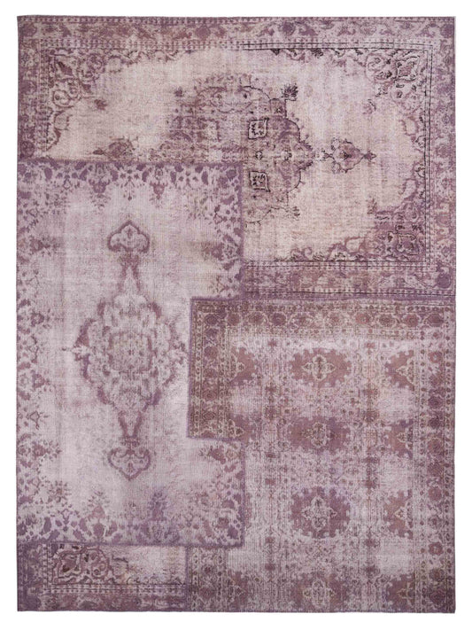 Pasha Turkish Vestige Patchwork  Purple  Contemporary