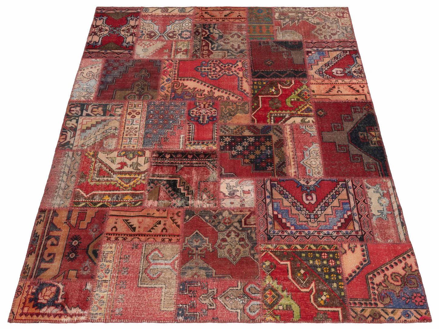 Patchwork Multi 8.1x10 Hand Knotted Rug