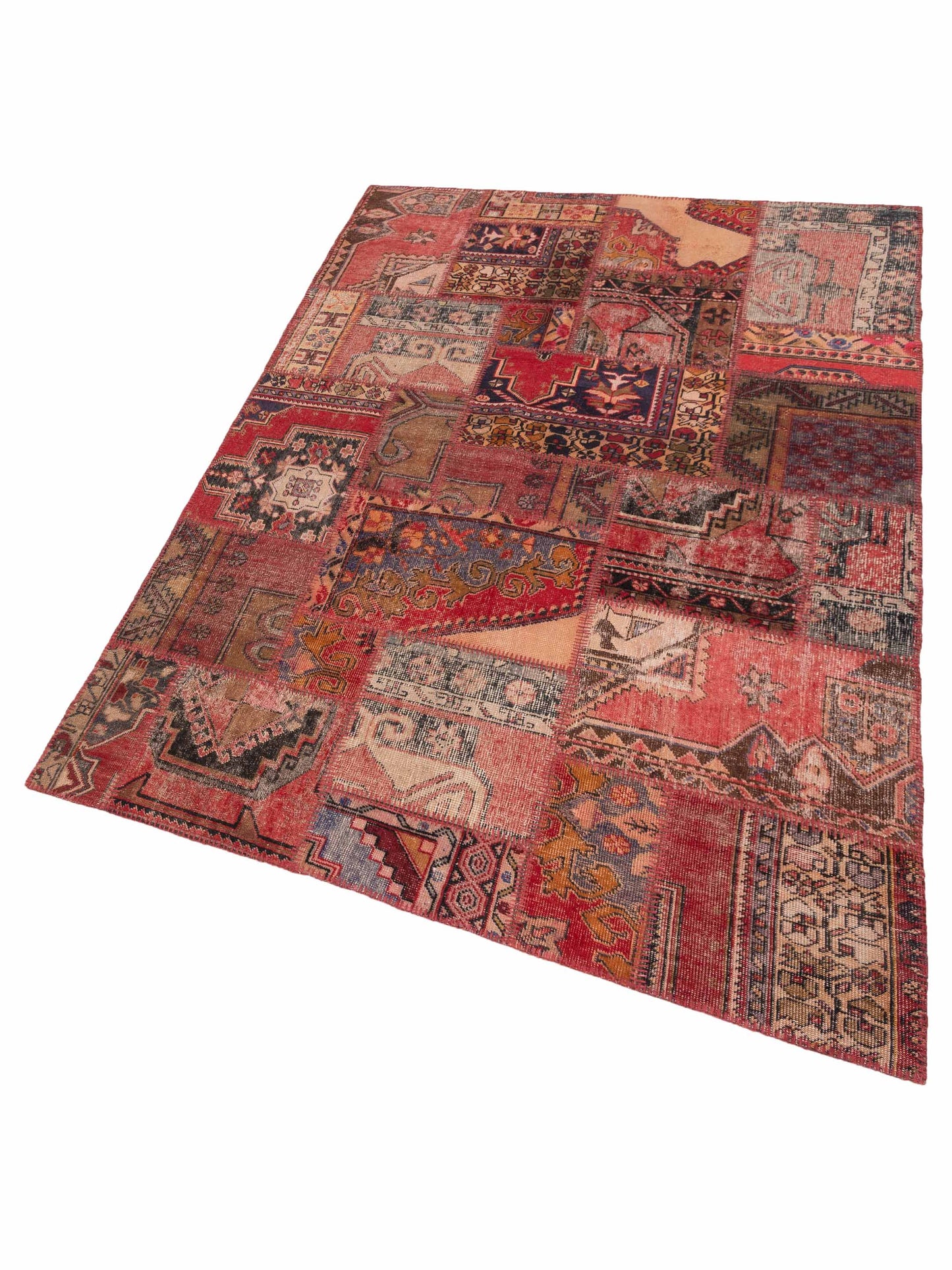 Patchwork Multi 6.1x9 Hand Knotted Rug