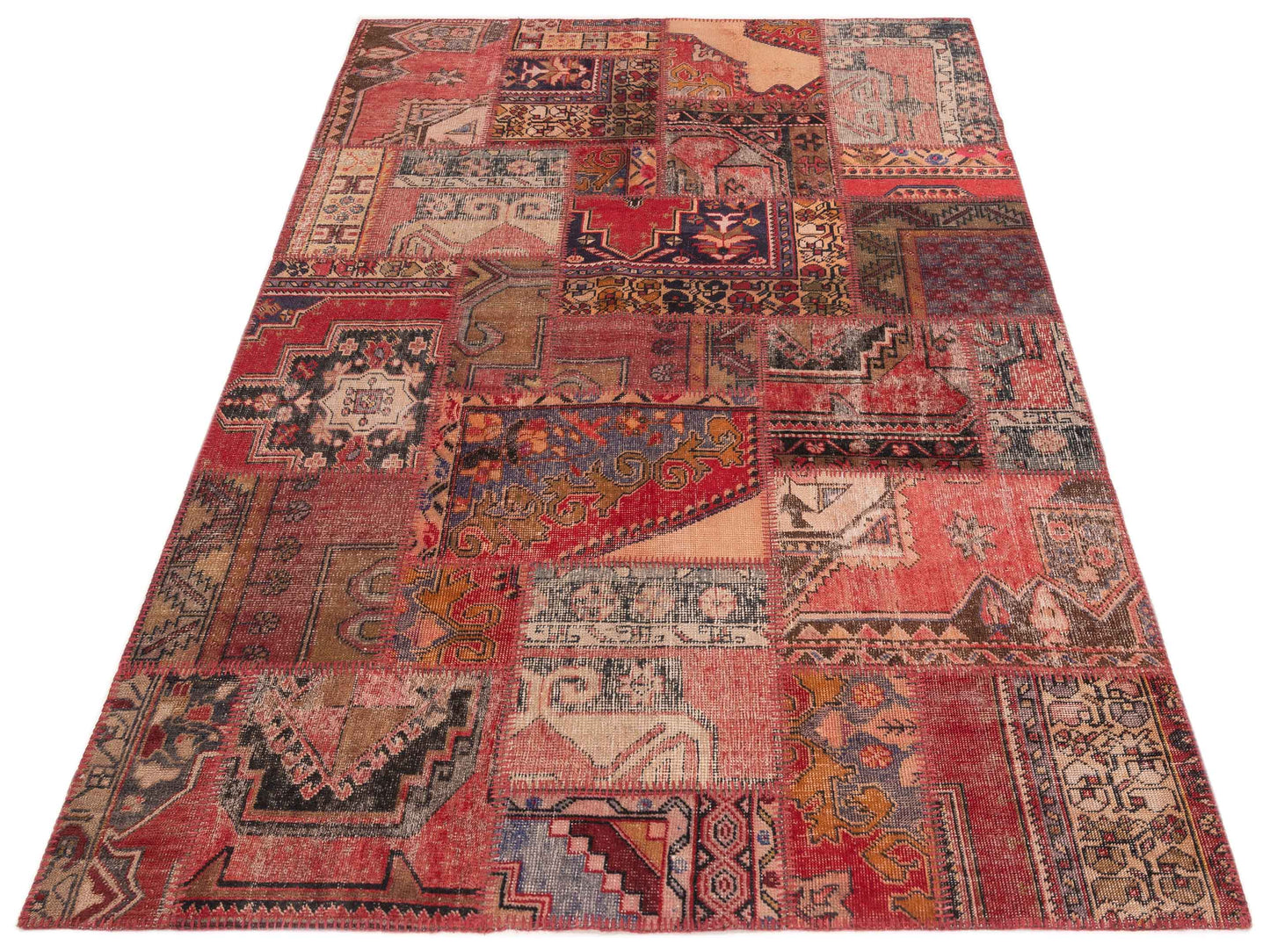 Patchwork Multi 6.1x9 Hand Knotted Rug