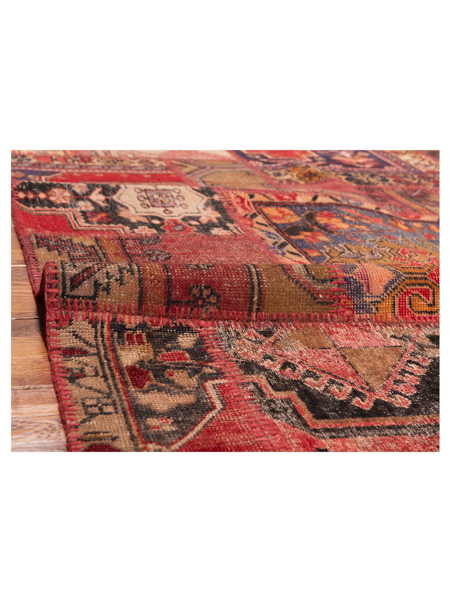 Patchwork Multi 6.1x9 Hand Knotted Rug