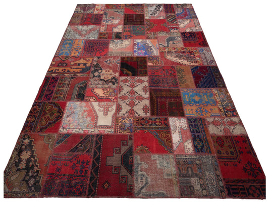 Patchwork Multi 10x13.11 Hand Knotted Rug