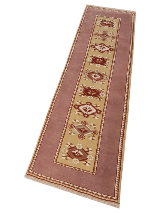Turkeya Gold Purple 2.9x9.10 Hand Knotted Rug
