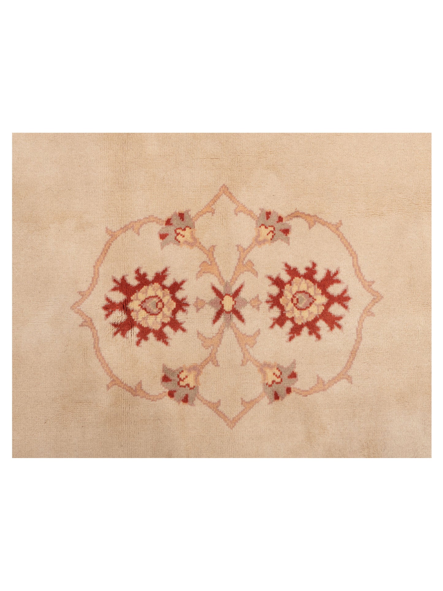 Turkeya Beige Brown 5.4x8.11 Hand Knotted Rug