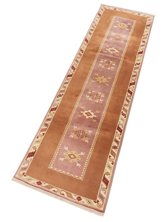 Turkeya Purple Brown 2.9x10.7 Hand Knotted Rug