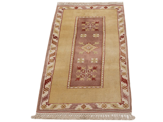 Turkeya Purple Gold 2.8x5.1 Hand Knotted Rug