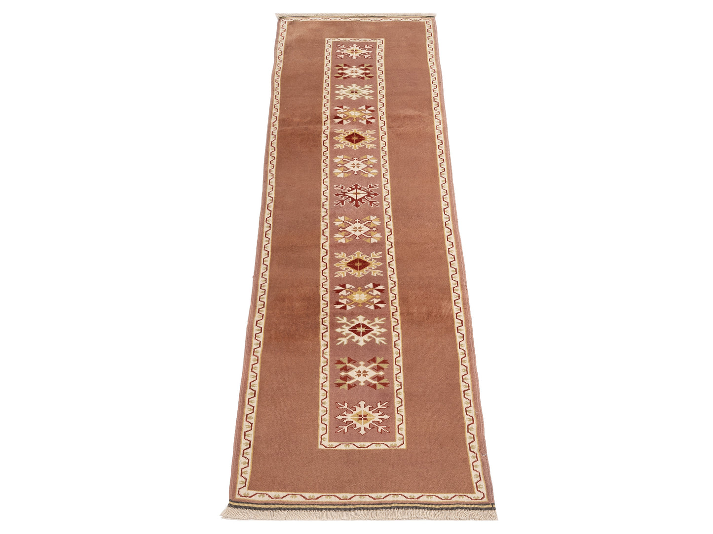 Turkeya Purple Brown 2.9x9.7 Hand Knotted Rug