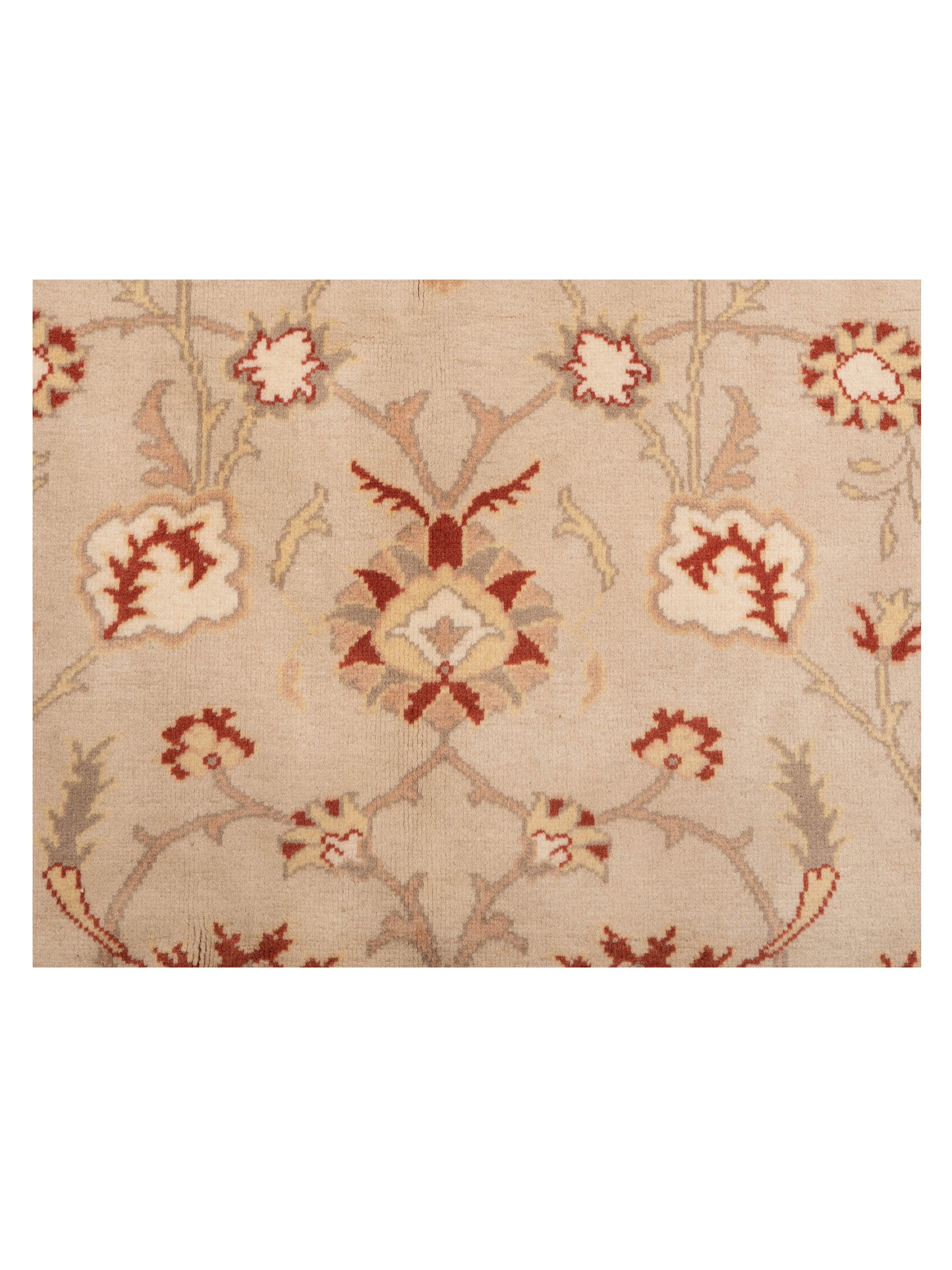 Turkeya Beige Pink 5.6x8.5 Hand Knotted Rug