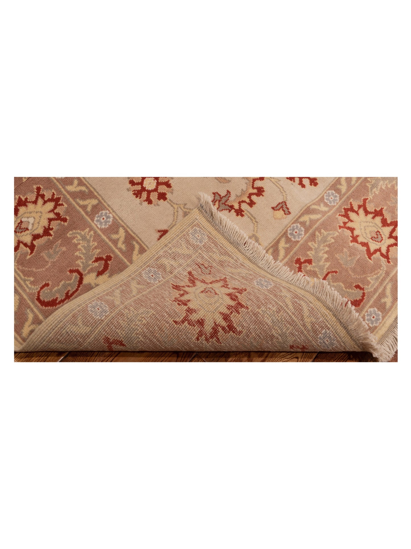 Turkeya Beige Pink 5.6x8.5 Hand Knotted Rug
