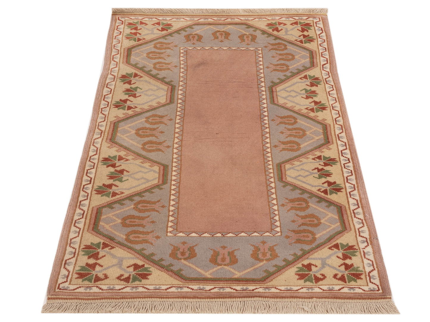 Turkeya Pink Beige 2.8x4.6 Hand Knotted Rug