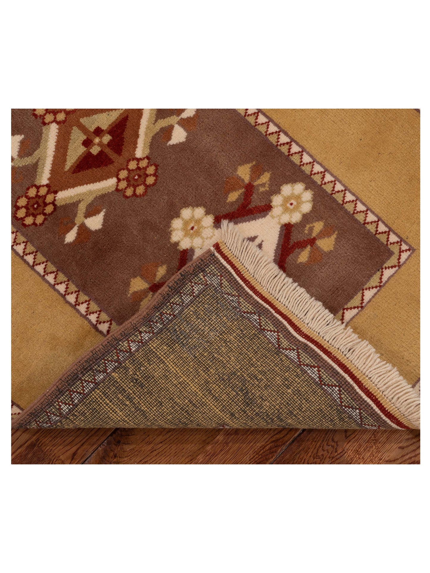 Turkeya Purple Gold 2.8x10.2 Hand Knotted Rug